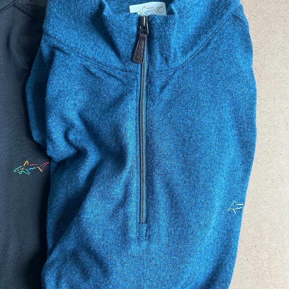 three 1/4  zip casual pullovers brand new never worn